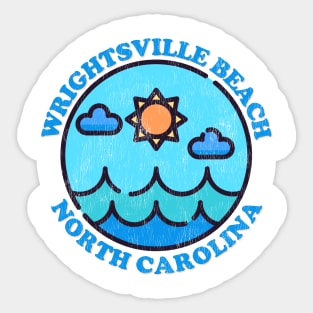 Wrightsville Beach, NC Summertime Vacationing Ocean Skyline Sticker